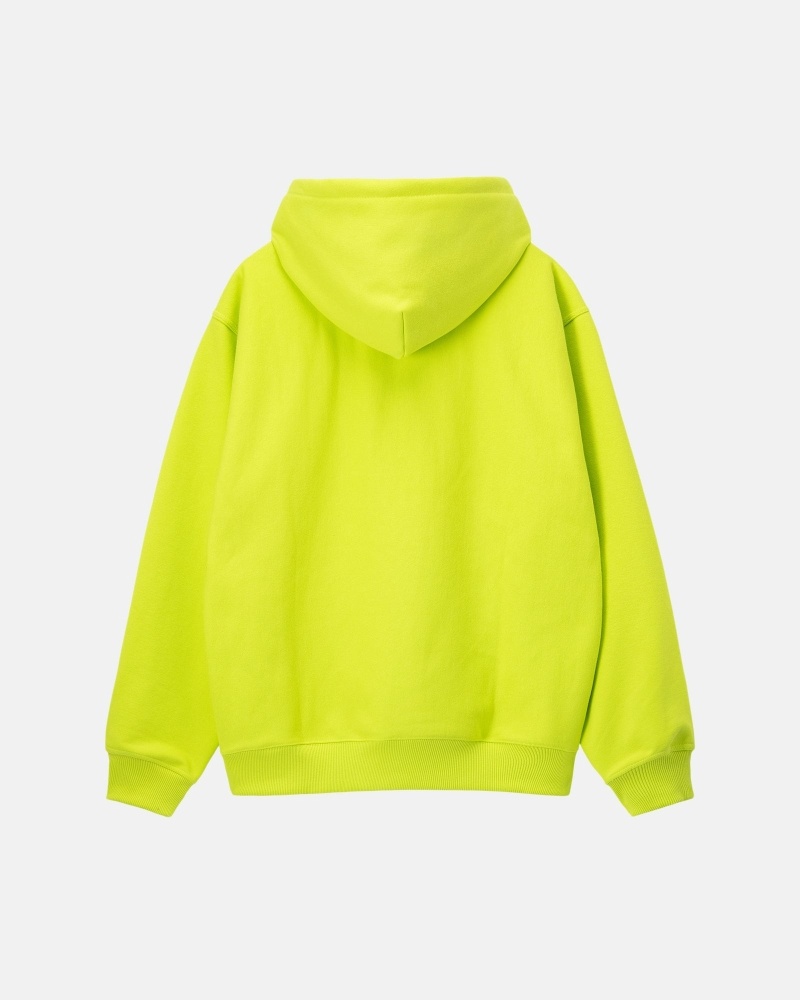 Light Green Men's Stussy Stock Logo Applique Hoodies | CA0000080