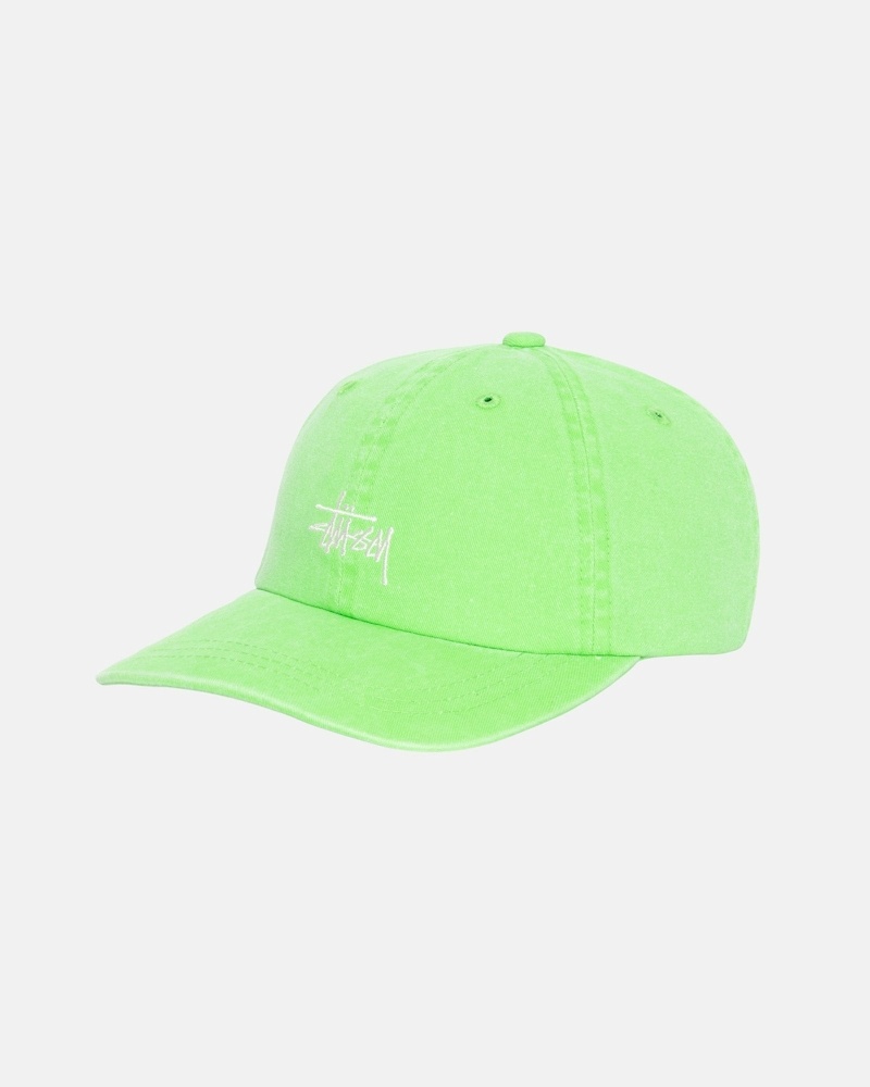 Light Green Men's Stussy Washed Stock Low Pro Caps | CA0000512