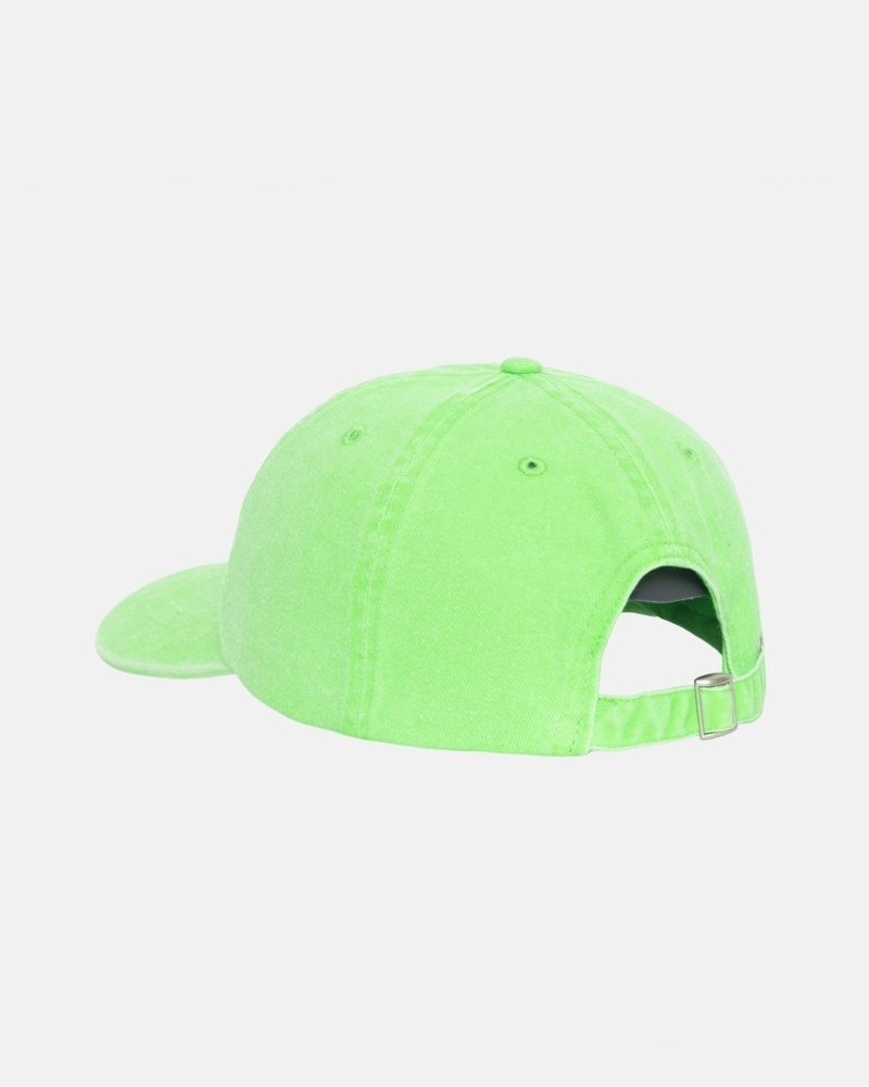 Light Green Men's Stussy Washed Stock Low Pro Caps | CA0000512