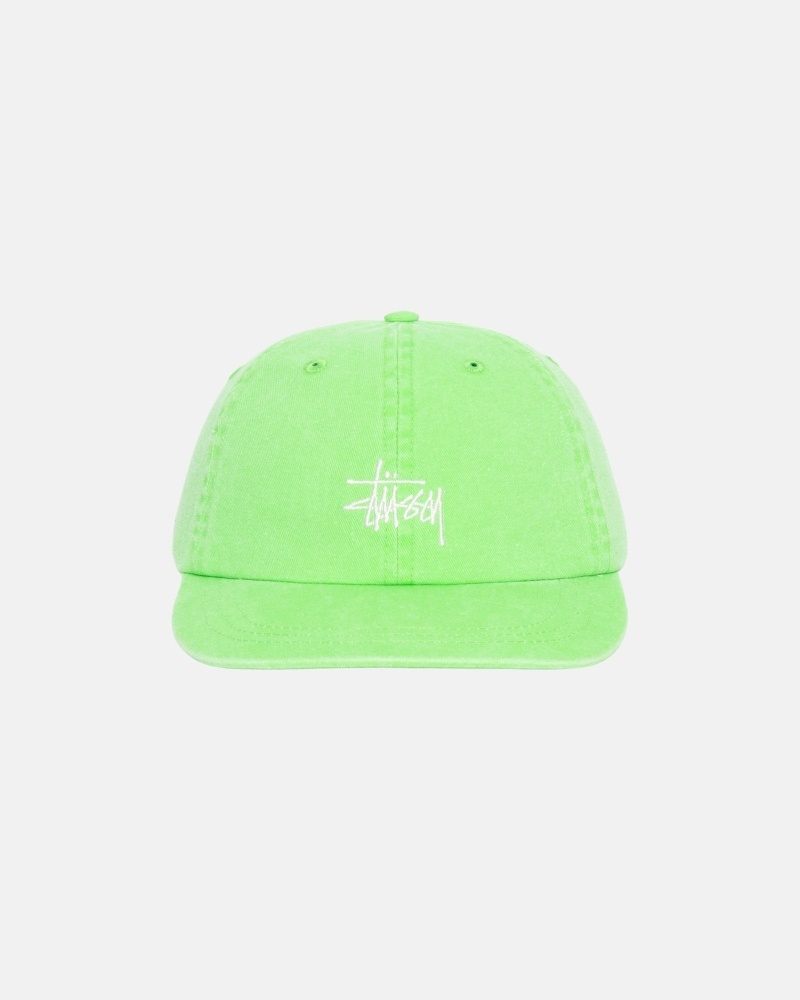 Light Green Men\'s Stussy Washed Stock Low Pro Caps | CA0000512