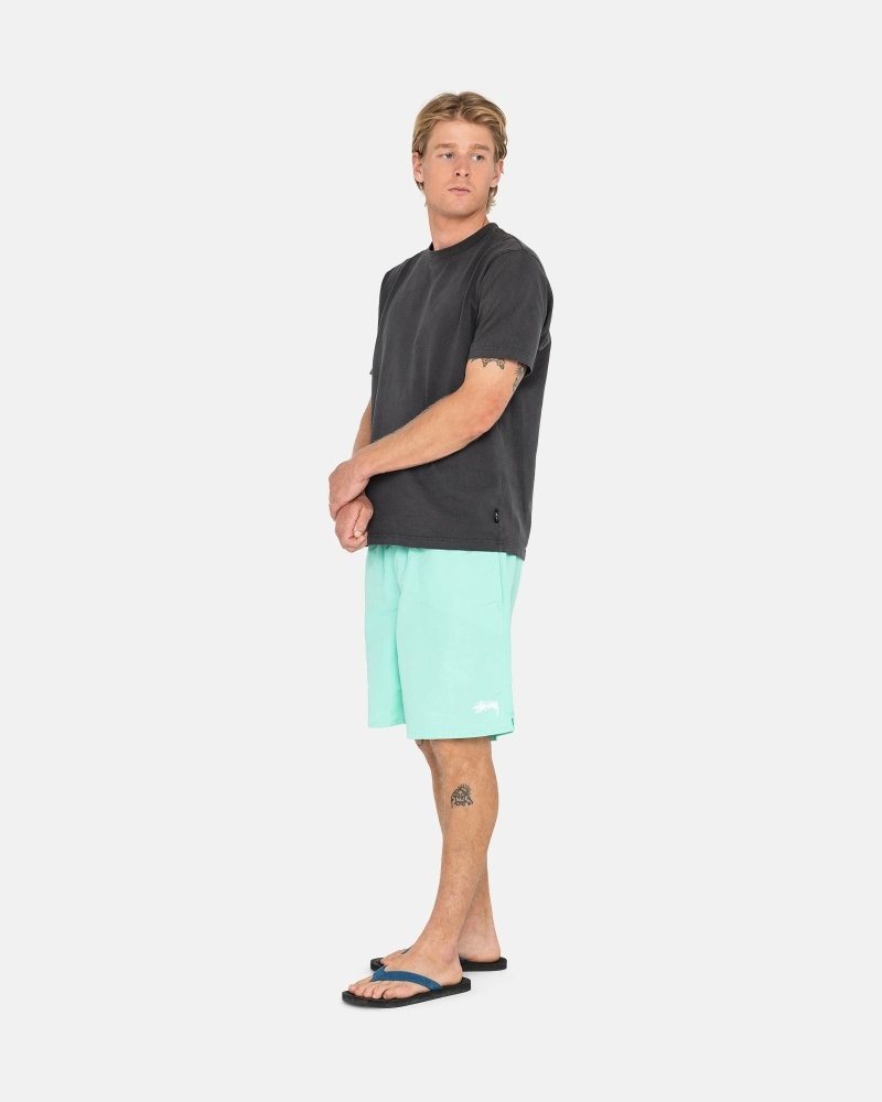 Light Turquoise Men's Stussy Stock Shorts | CA0000695