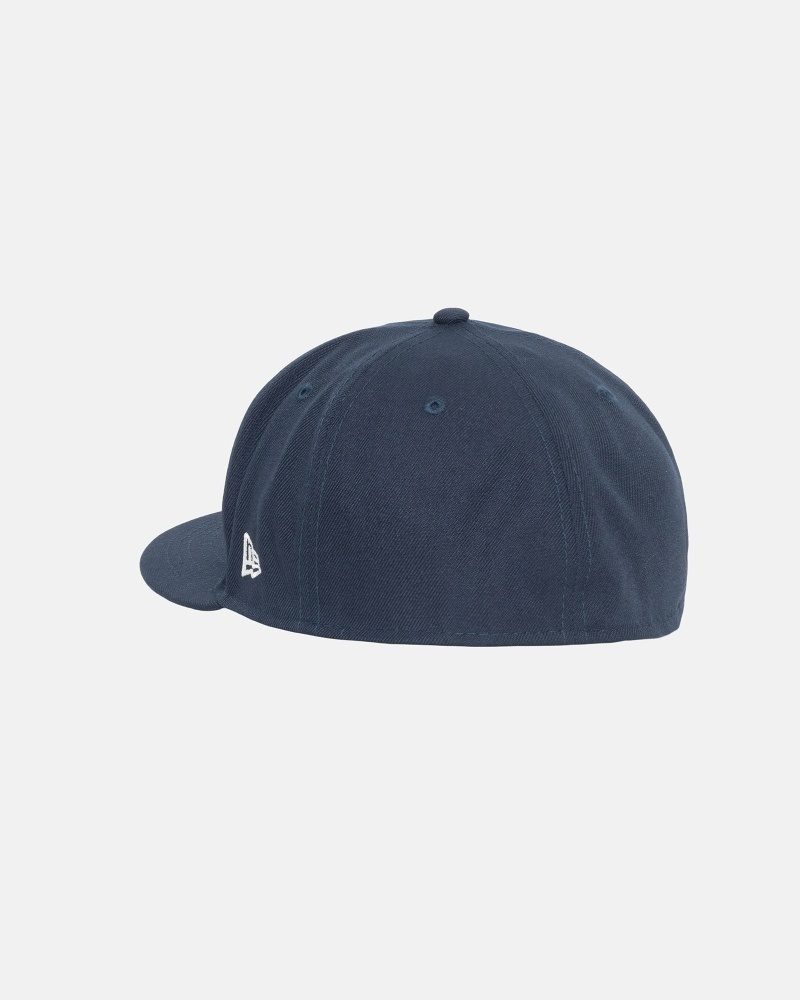 Navy Men's Stussy Authentic New Era Caps | CA0000372