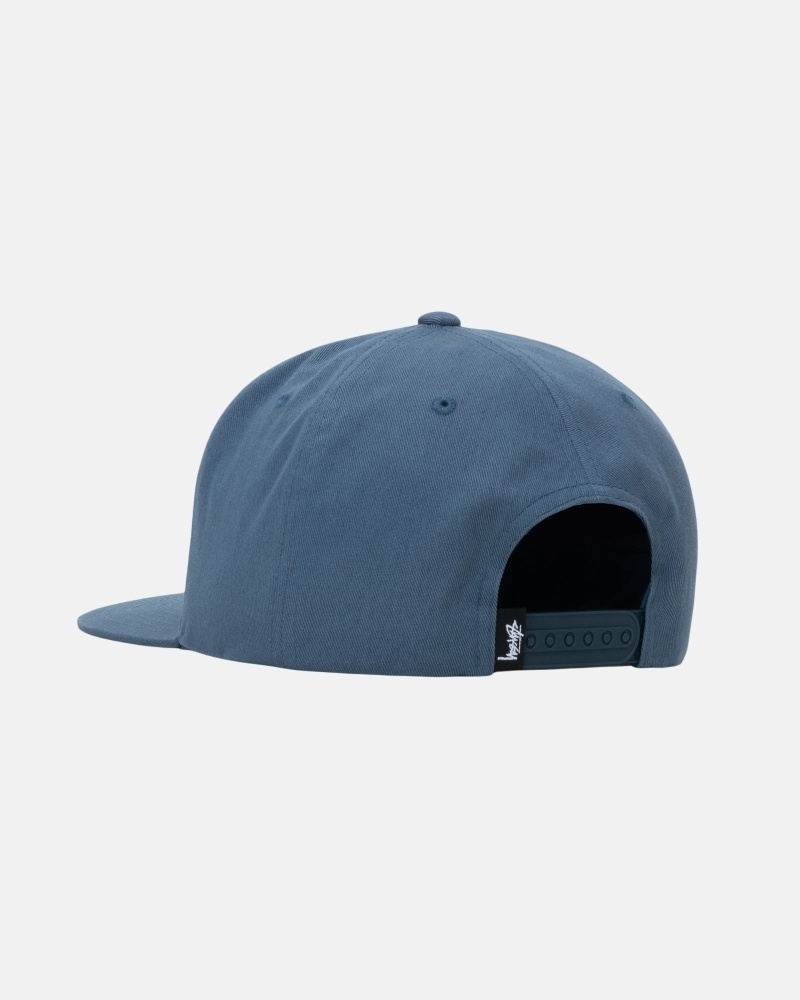 Navy Men's Stussy Big Stock Point Crown Caps | CA0000408