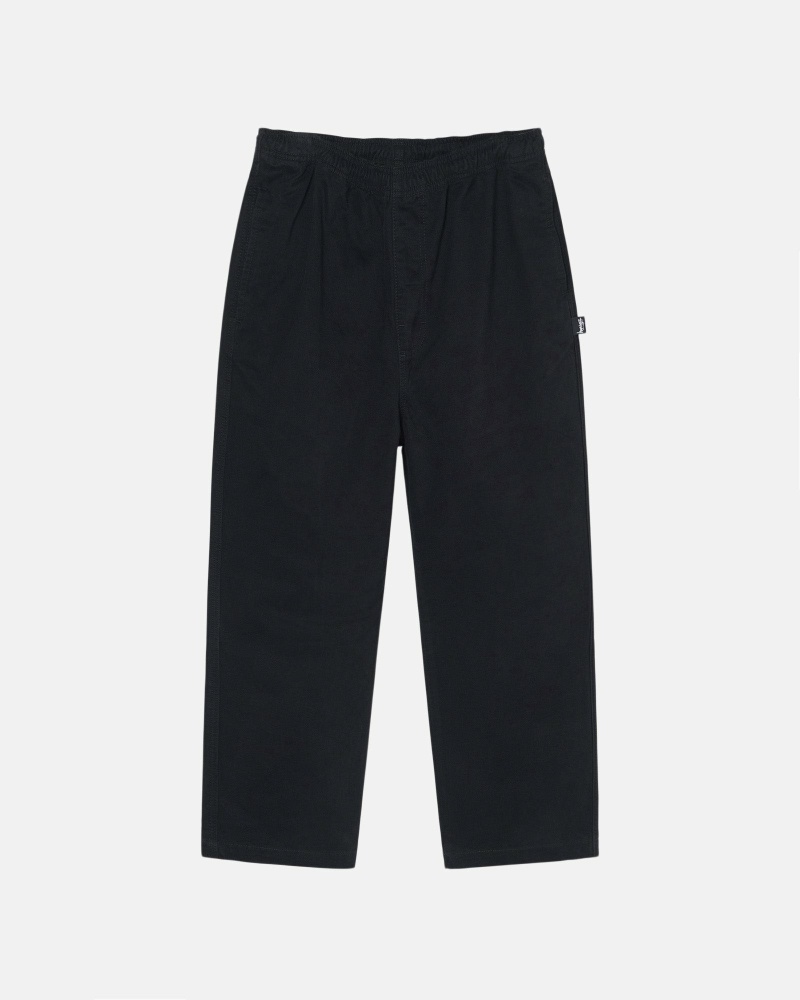 Navy Men\'s Stussy Brushed Beach Pants | CA0000546