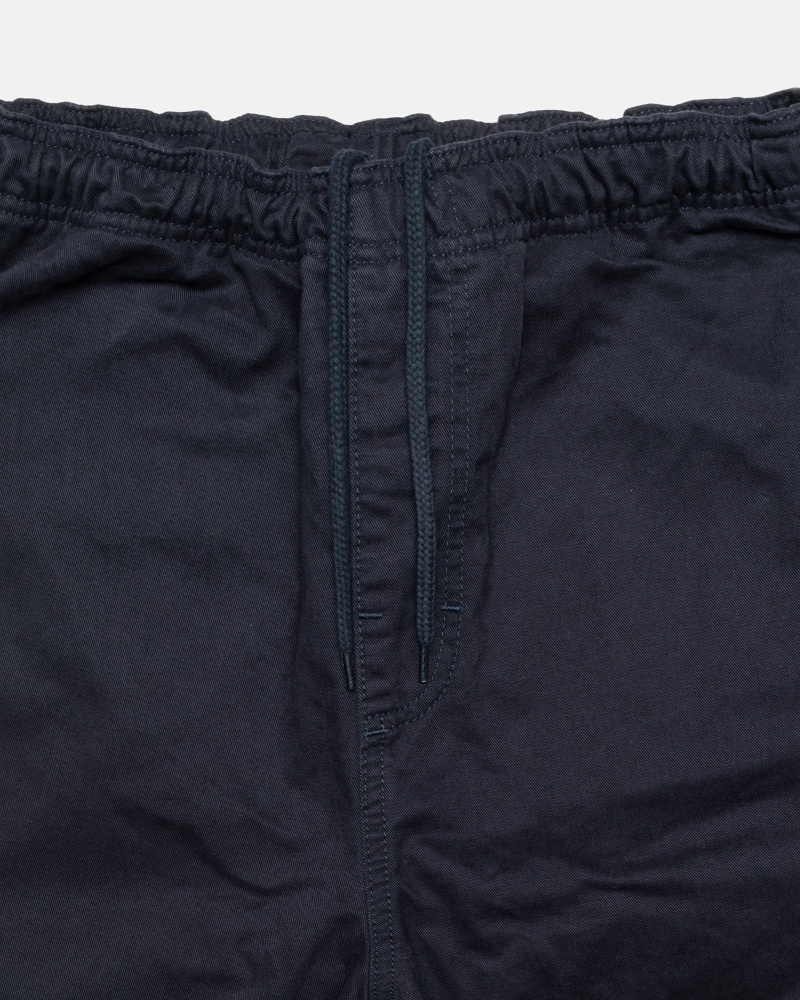 Navy Men's Stussy Brushed Beach Pants | CA0000548