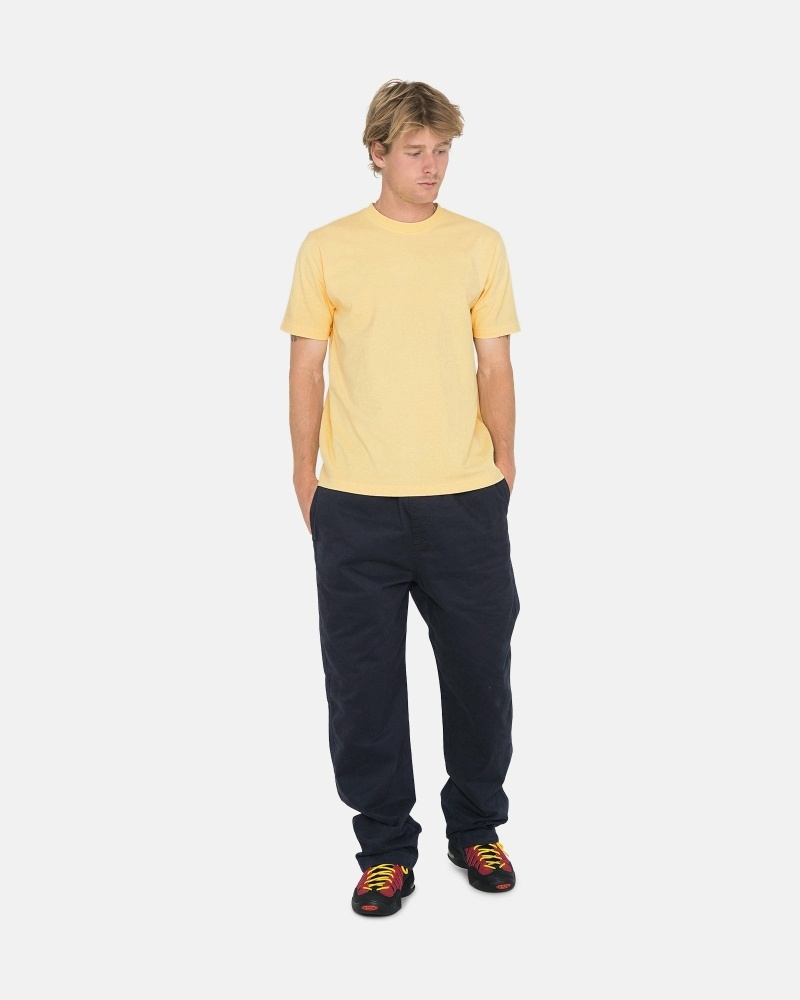 Navy Men's Stussy Brushed Beach Pants | CA0000548