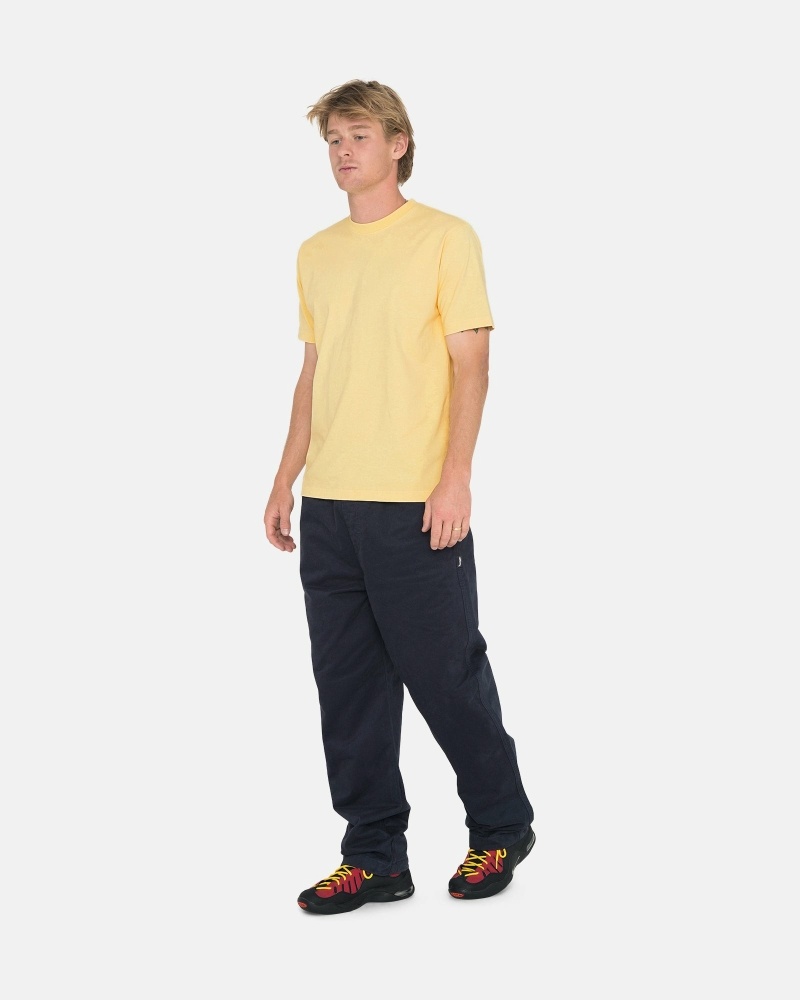 Navy Men's Stussy Brushed Beach Pants | CA0000548