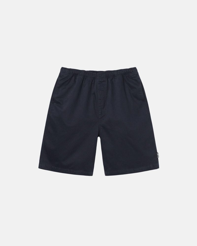 Navy Men\'s Stussy Brushed Shorts | CA0000632