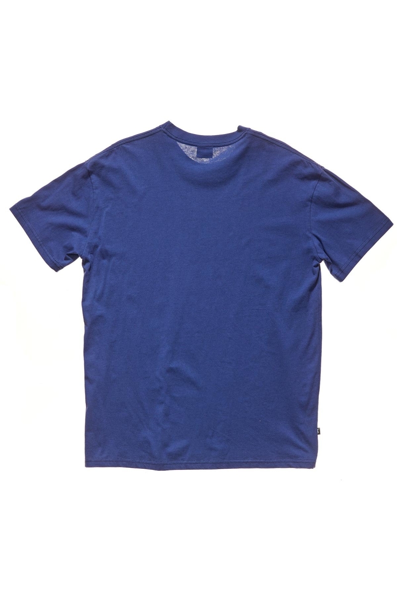 Navy Men's Stussy City Stack T Shirts | CA0000128