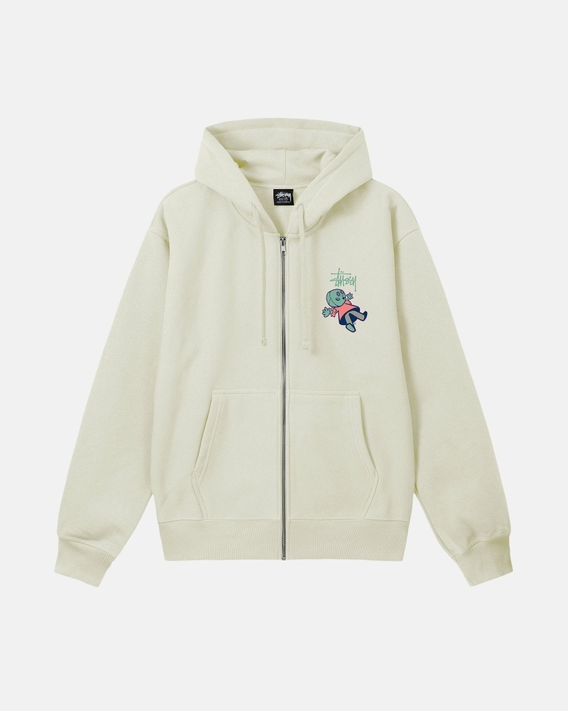 Navy Men's Stussy Dollie Zip Hoodies | CA0000037