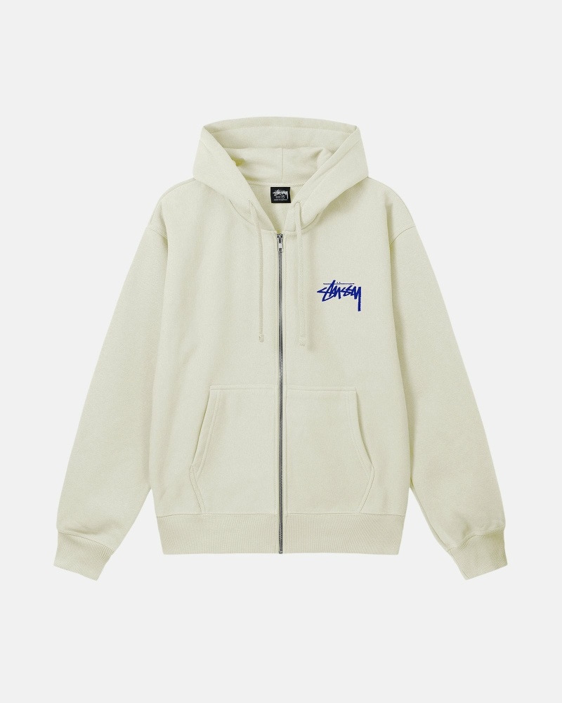 Navy Men's Stussy Sara Zip Hoodies | CA0000061