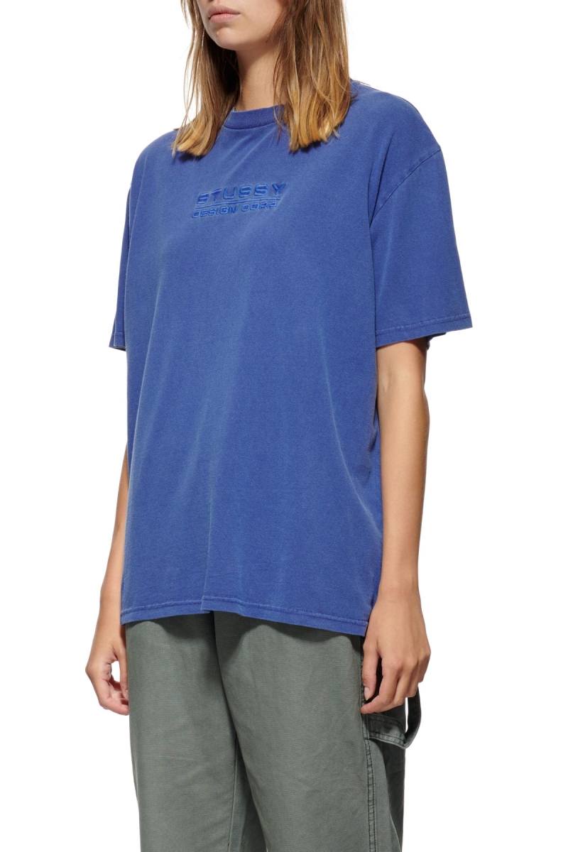 Navy Women's Stussy Designs Corp. BF T Shirts | CA0000150