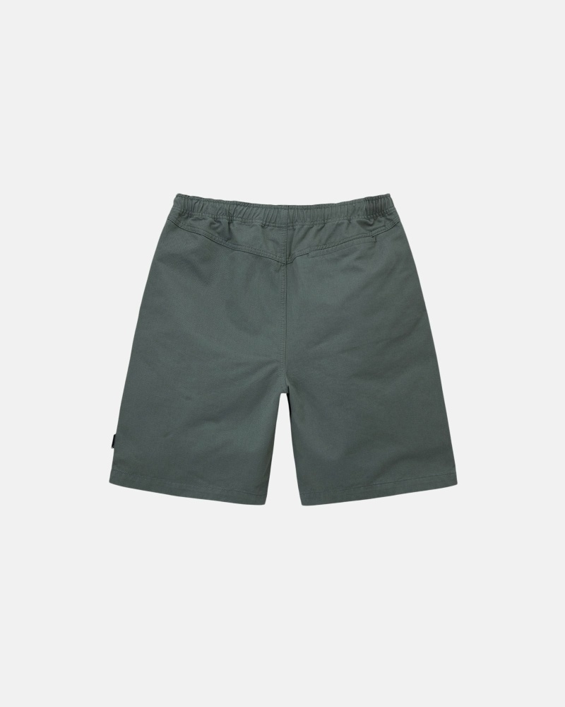 Olive Men's Stussy Brushed Shorts | CA0000631