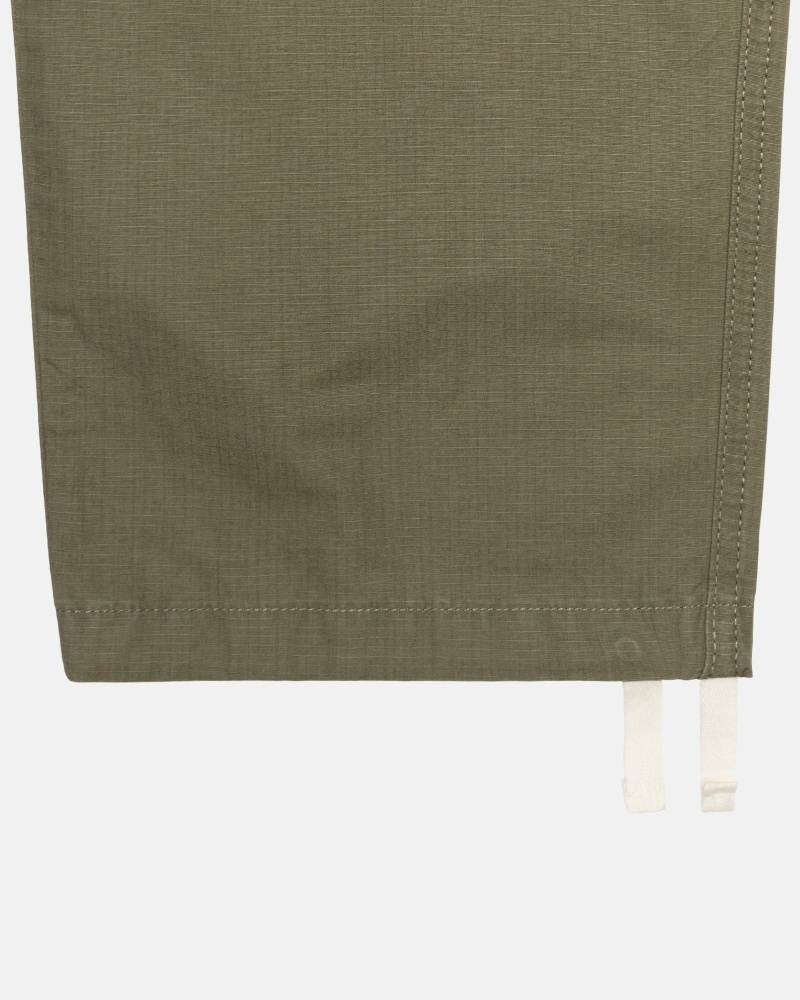 Olive Men's Stussy Ripstop Cargo Beach Pants | CA0000585