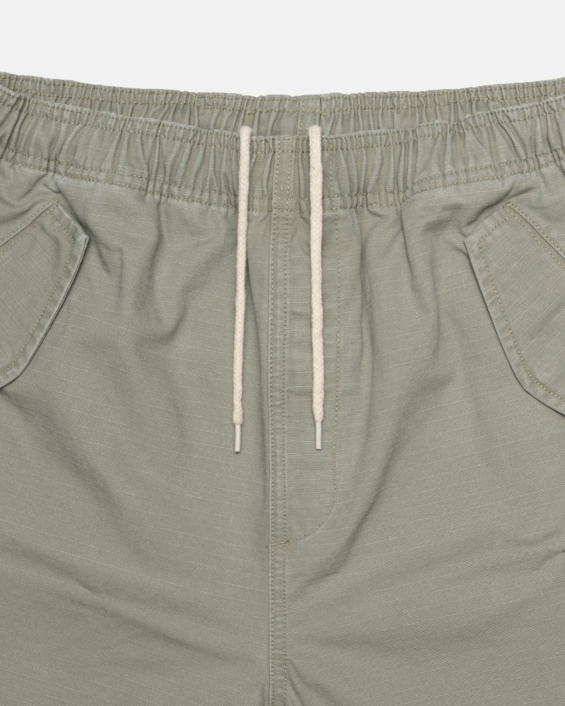 Olive Men's Stussy Ripstop Cargo Shorts | CA0000670