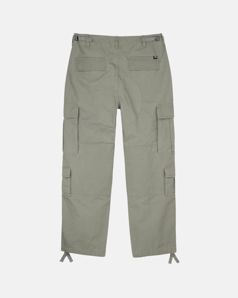 Olive Men's Stussy Ripstop Surplus Cargo Pants | CA0000593