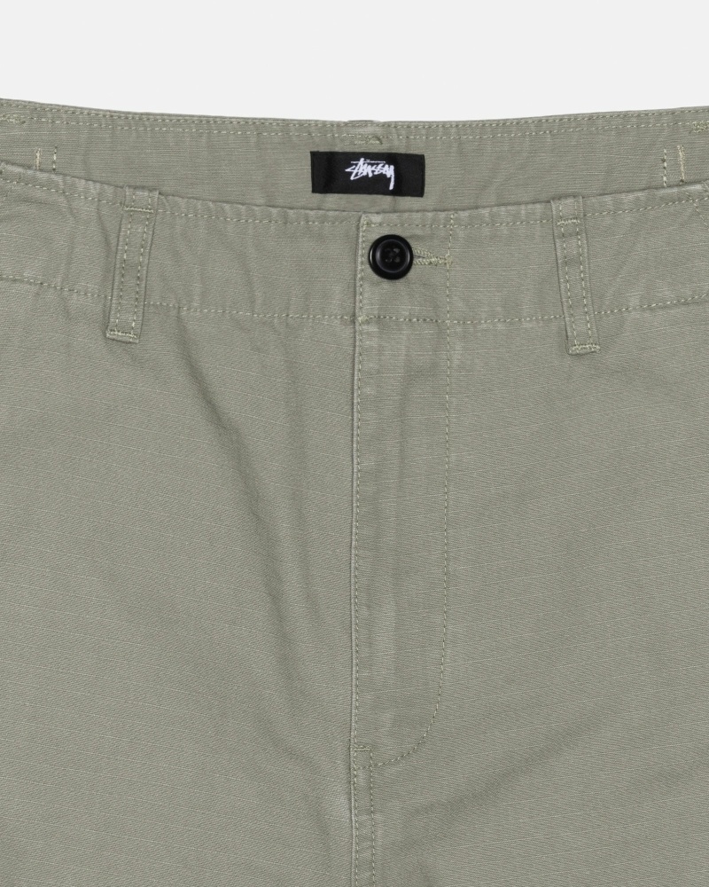 Olive Men's Stussy Ripstop Surplus Cargo Pants | CA0000593