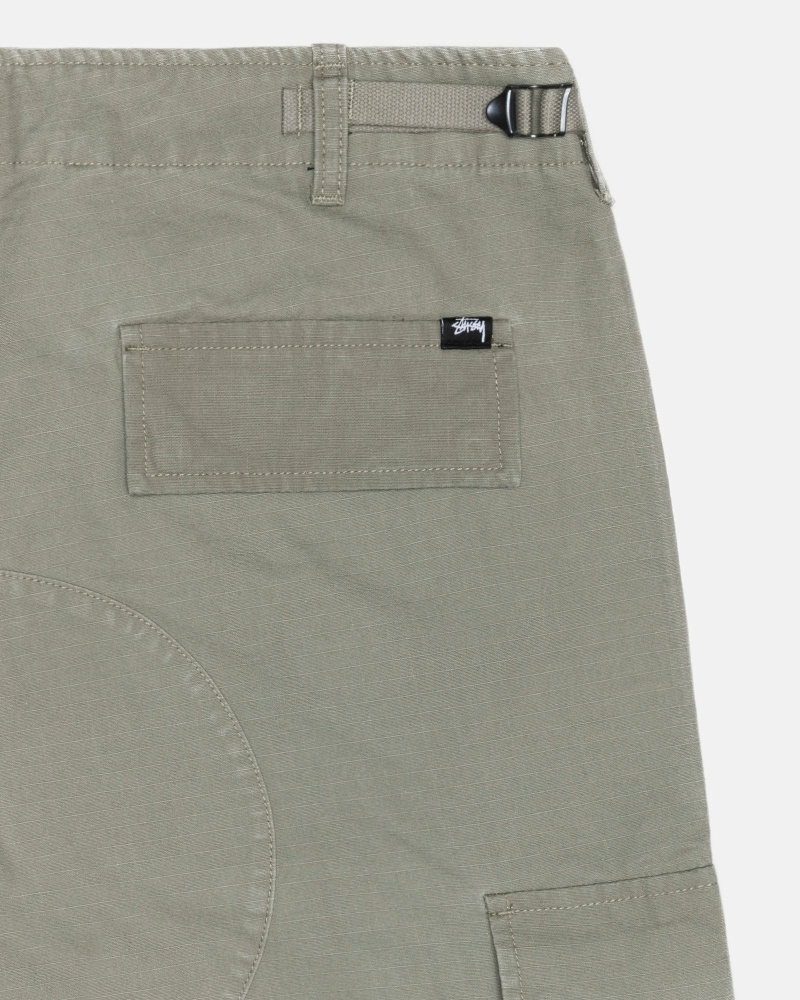 Olive Men's Stussy Ripstop Surplus Cargo Pants | CA0000593