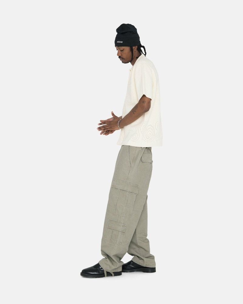 Olive Men's Stussy Ripstop Surplus Cargo Pants | CA0000593