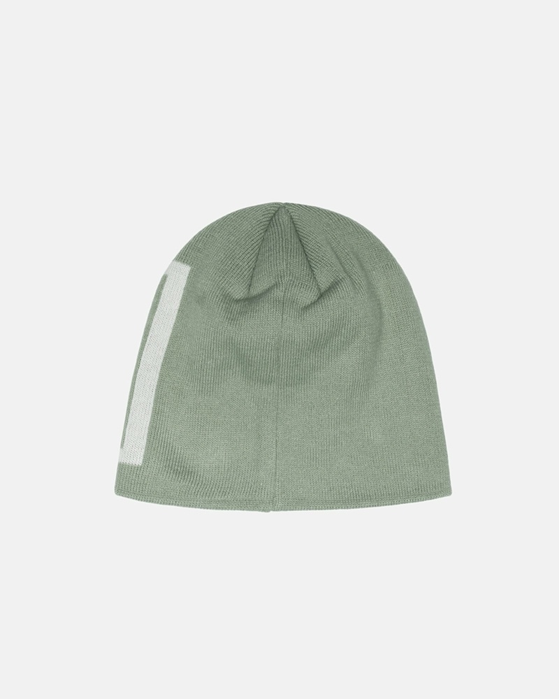 Olive Men's Stussy Ss Link Skull Caps | CA0000478