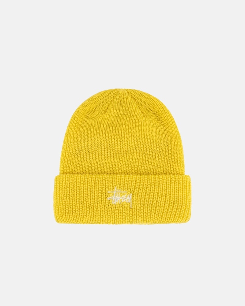 Orange Men\'s Stussy Basic Cuff Beanie | CA0000383