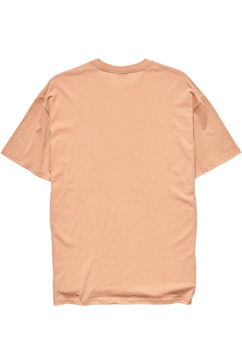 Orange Men's Stussy Big U SS T Shirts | CA0000114