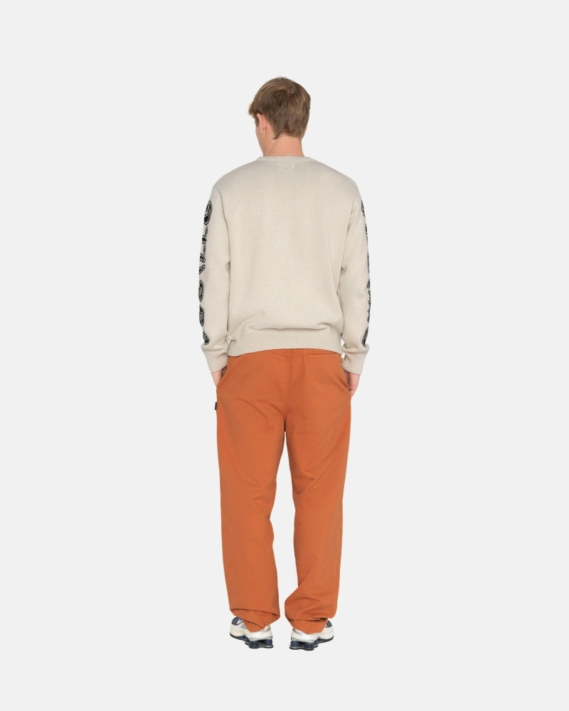 Orange Men's Stussy Brushed Beach Pants | CA0000545