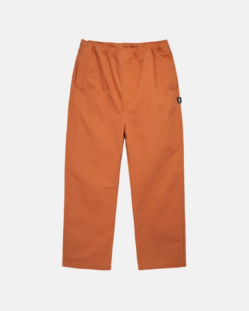 Orange Men\'s Stussy Brushed Beach Pants | CA0000545