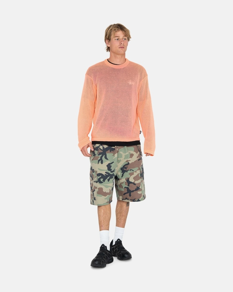 Orange Men's Stussy Light Sensitive Knit Sweater | CA0000532