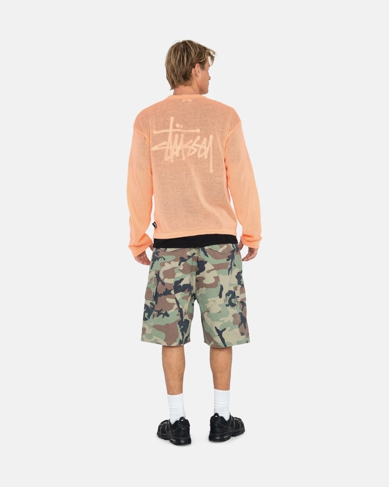 Orange Men's Stussy Light Sensitive Knit Sweater | CA0000532