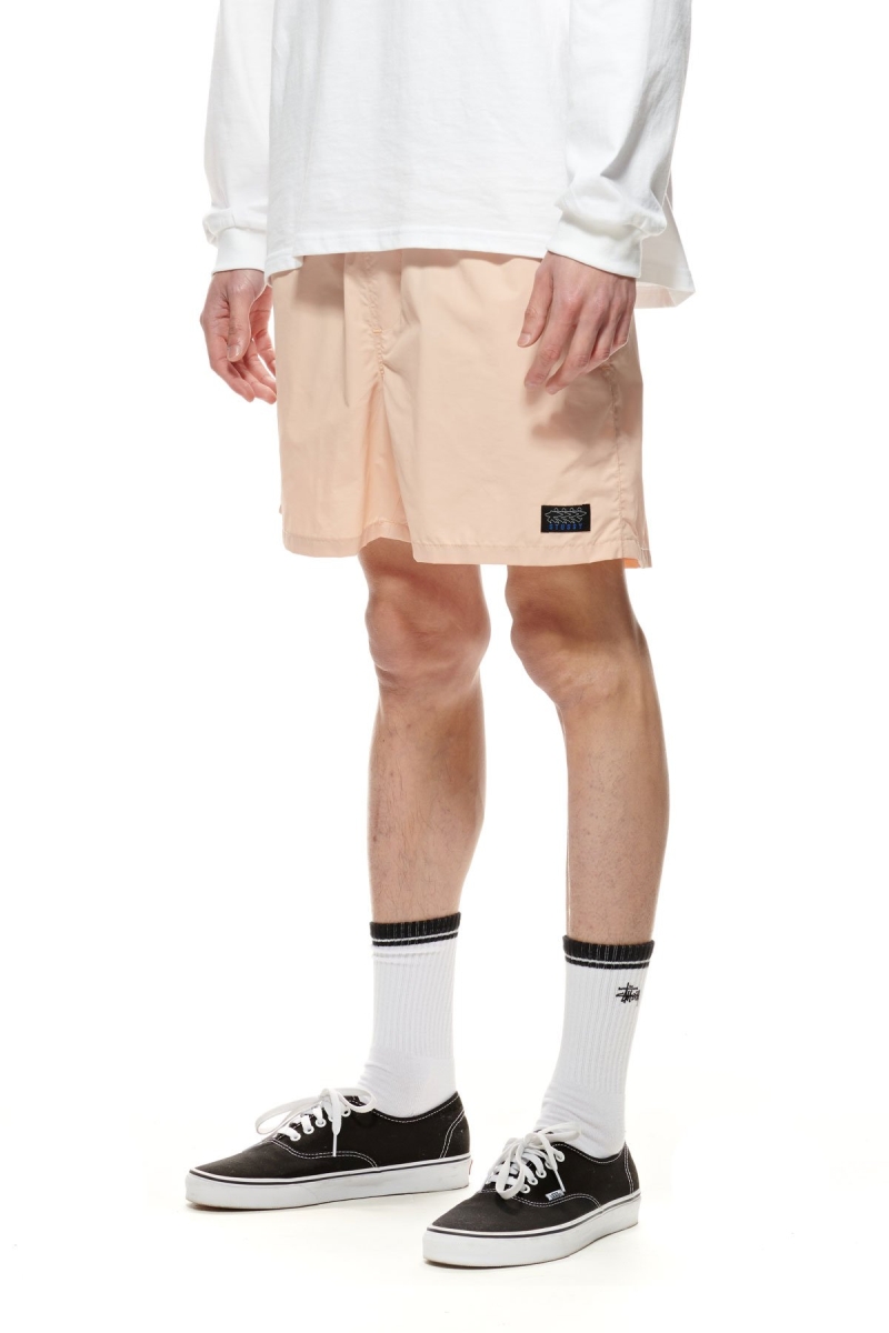 Orange Men's Stussy Nylon Big Beach Shorts | CA0000652