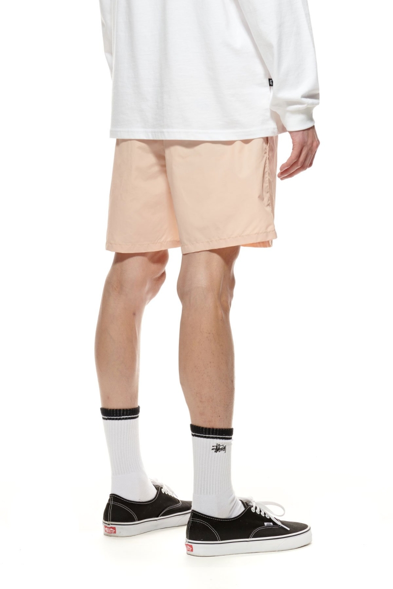 Orange Men's Stussy Nylon Big Beach Shorts | CA0000652