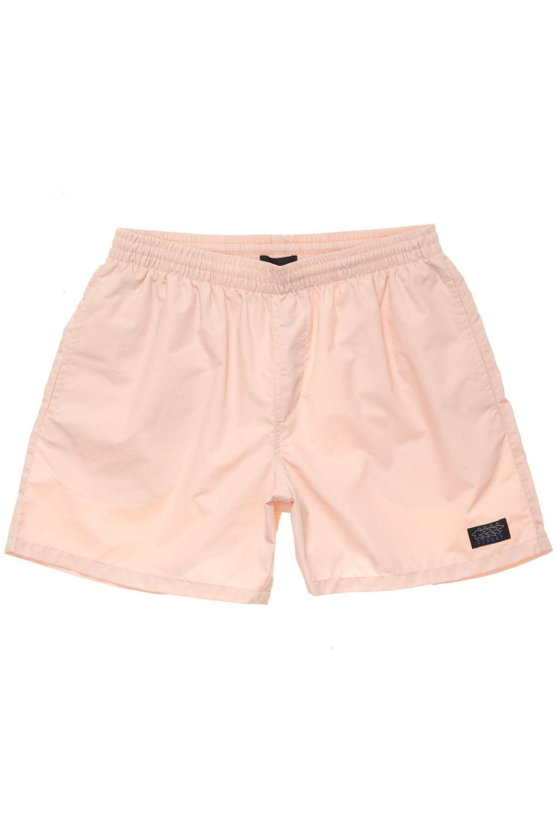 Orange Men\'s Stussy Nylon Big Beach Shorts | CA0000652