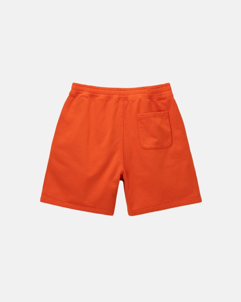 Orange Men's Stussy Overdyed Stock Logo Shorts | CA0000660