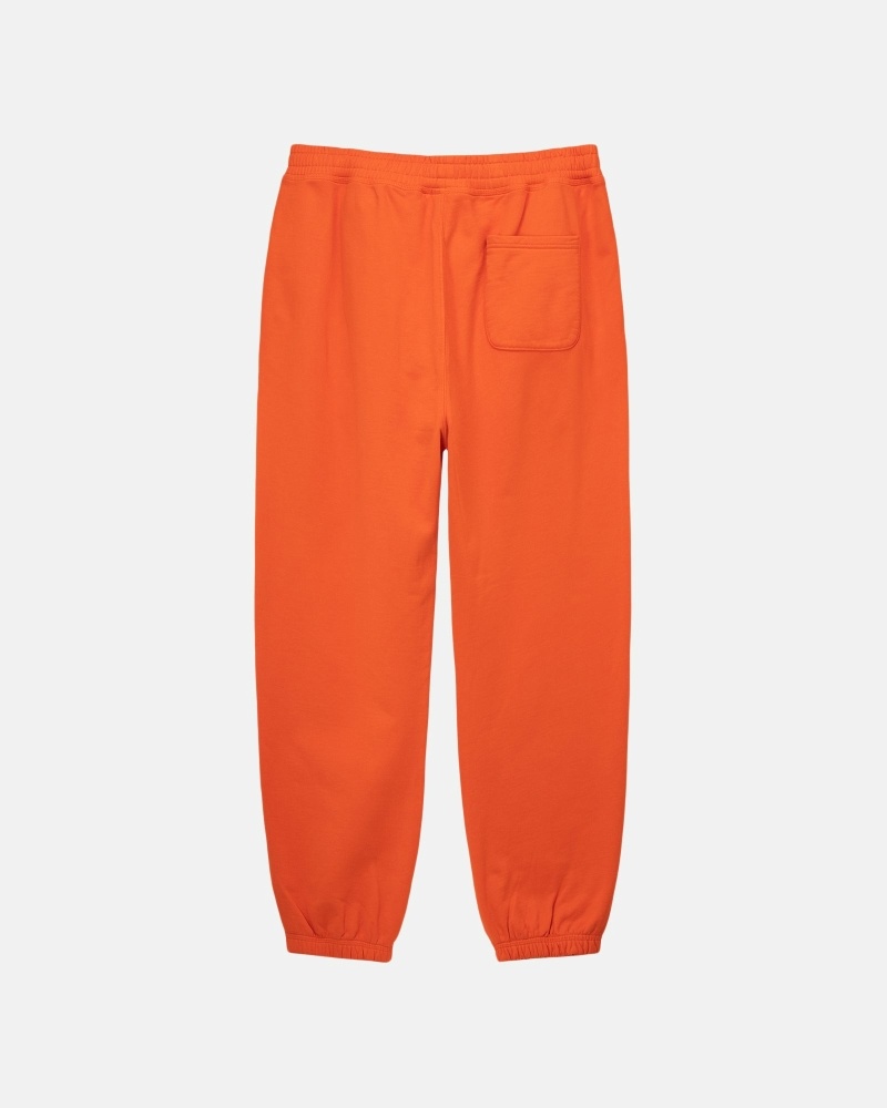 Orange Men's Stussy Overdyed Stock Logo Pant Sweatpants | CA0000886