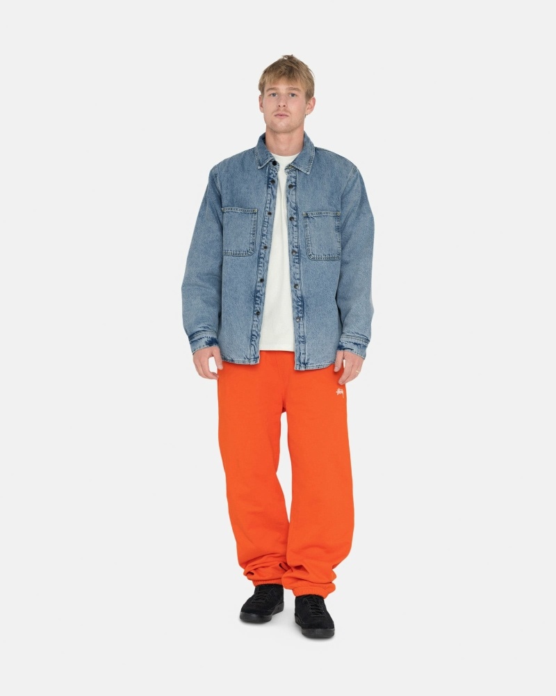 Orange Men's Stussy Overdyed Stock Logo Pant Sweatpants | CA0000886