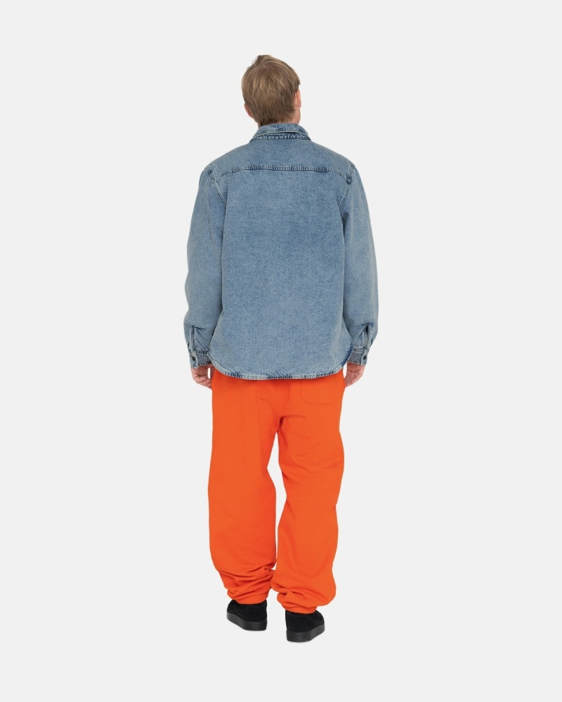 Orange Men's Stussy Overdyed Stock Logo Pant Sweatpants | CA0000886