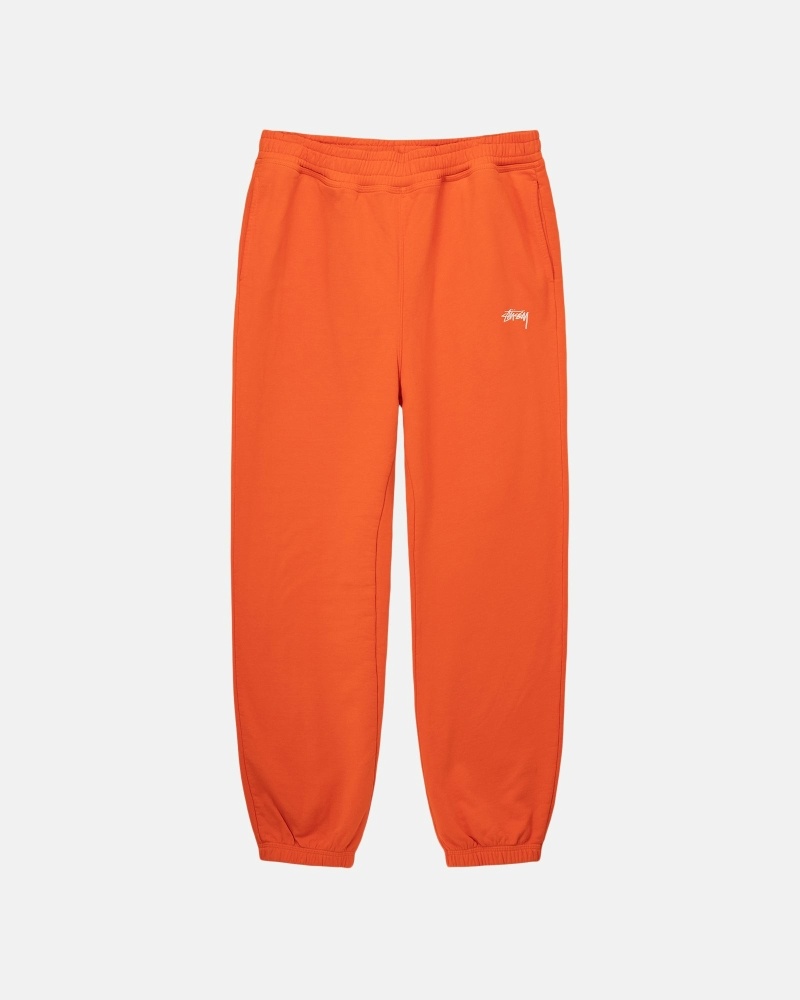 Orange Men\'s Stussy Overdyed Stock Logo Pant Sweatpants | CA0000886