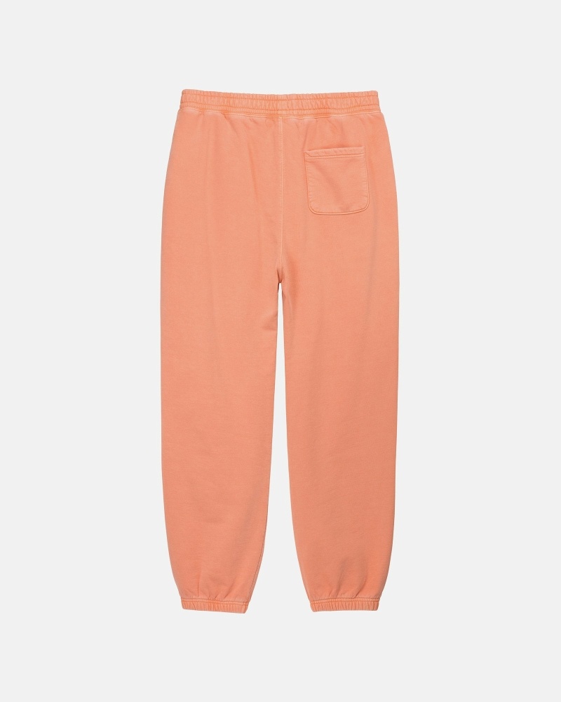 Orange Men's Stussy Pigment Dyed Fleece Pants | CA0000574