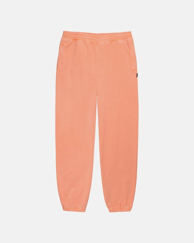 Orange Men\'s Stussy Pigment Dyed Fleece Pants | CA0000574