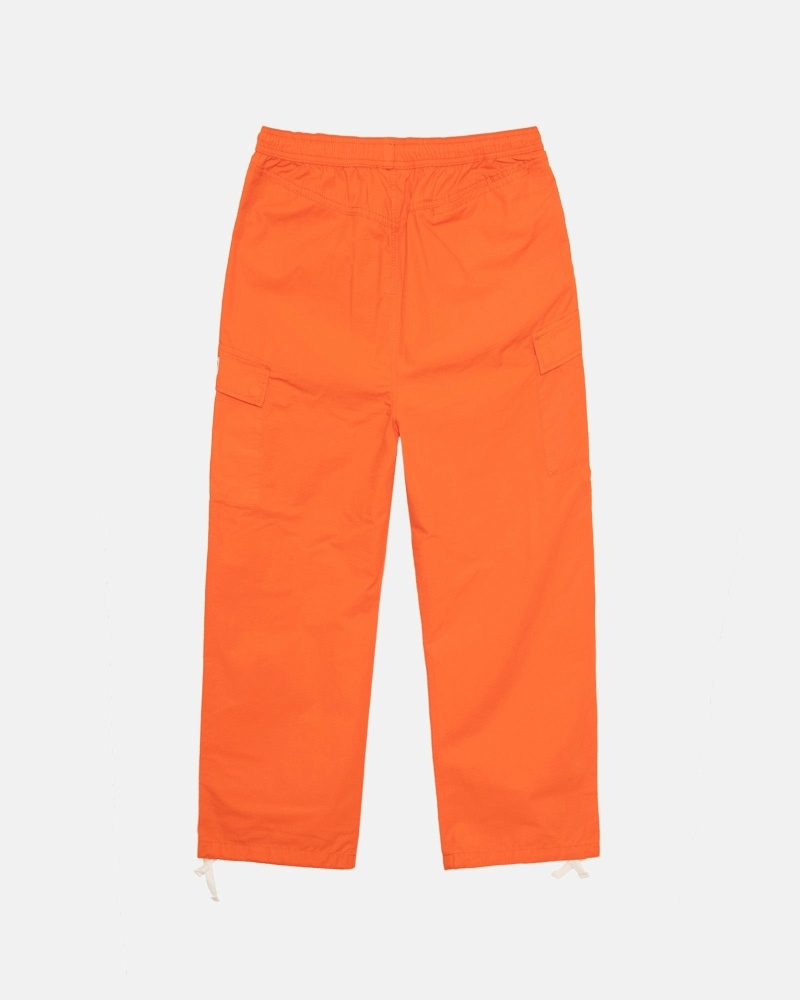 Orange Men's Stussy Ripstop Cargo Beach Pants | CA0000584