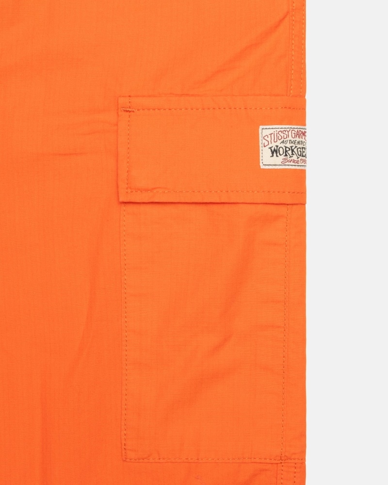 Orange Men's Stussy Ripstop Cargo Beach Pants | CA0000584