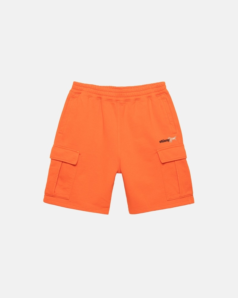 Orange Men\'s Stussy Sport Cargo Shorts | CA0000678