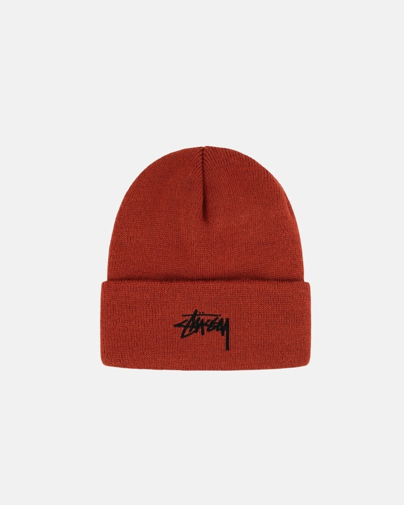 Orange Men\'s Stussy Stock Cuff Beanie | CA0000487