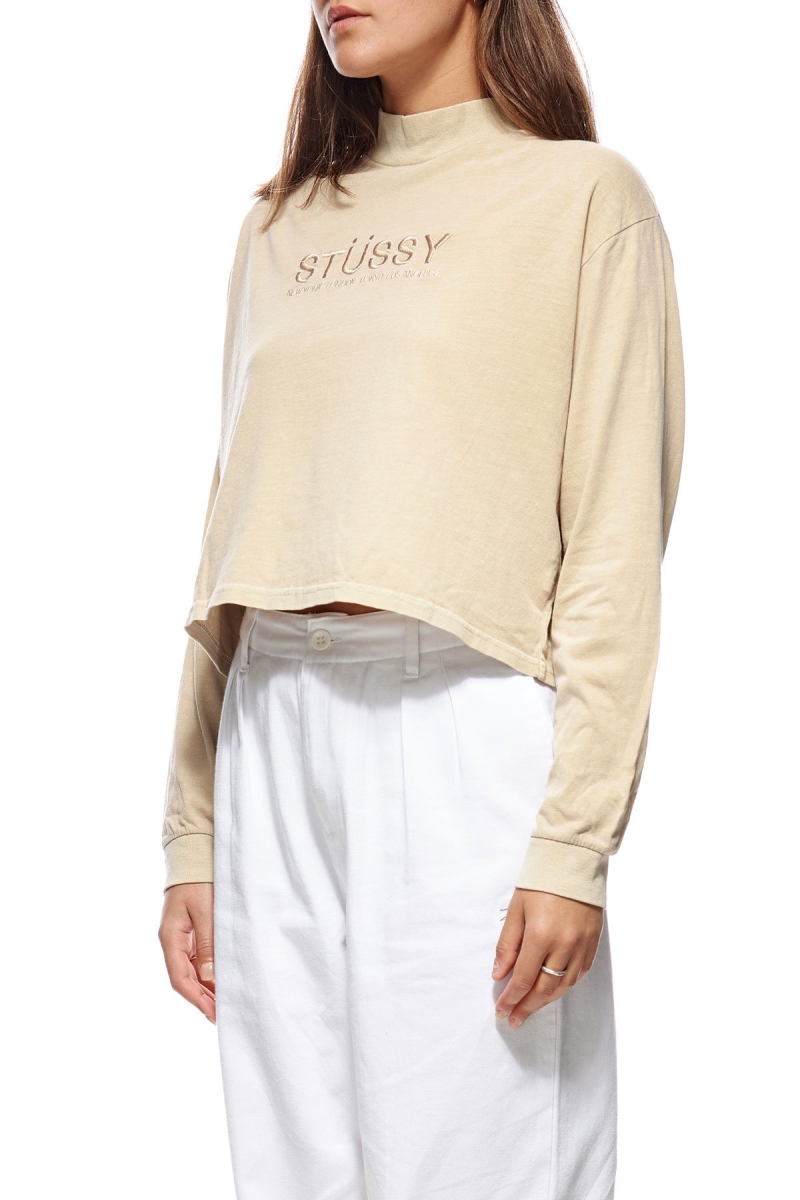 Orange Women's Stussy Chandler Mock Neck LS Sweatshirts | CA0000894