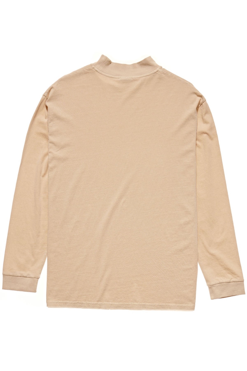 Orange Women's Stussy Circles Mock Neck LS OS Sweatshirts | CA0000897