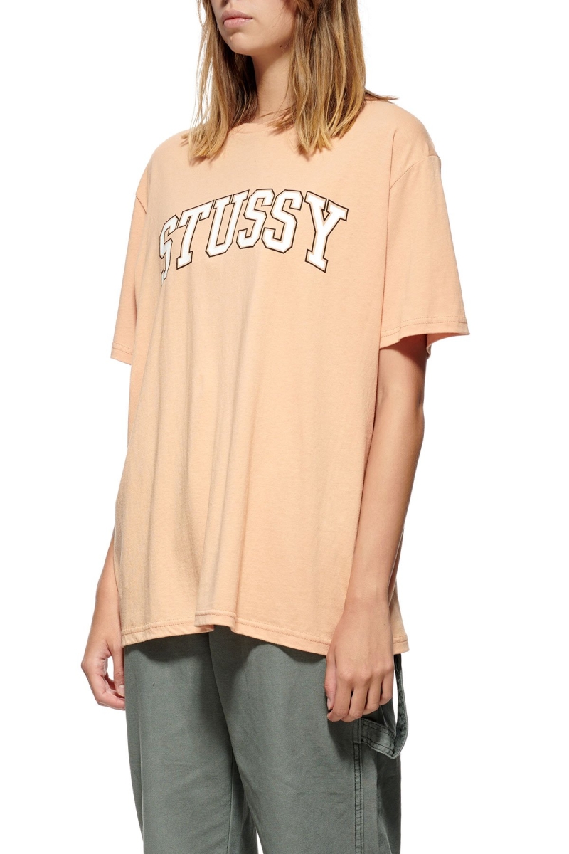 Orange Women's Stussy Collegiate BF T Shirts | CA0000132