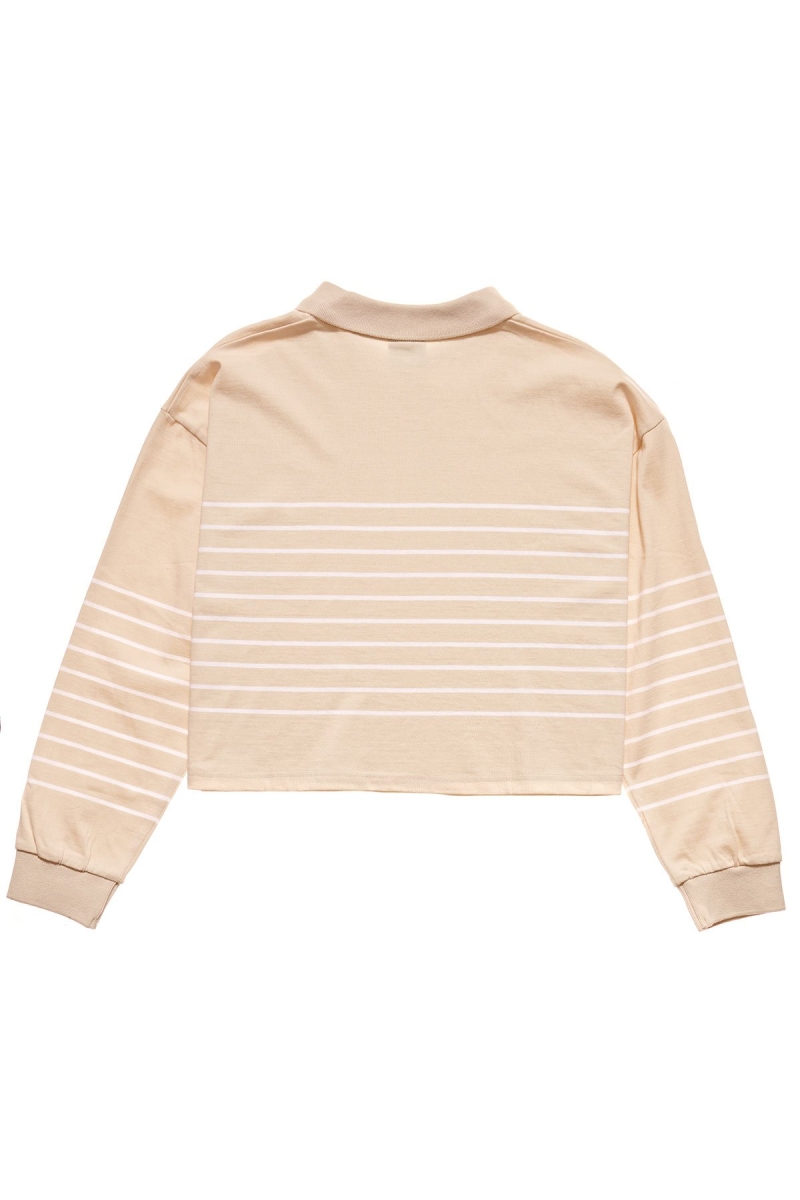 Orange Women's Stussy Emerson Stripe Rugby Shirts | CA0000307