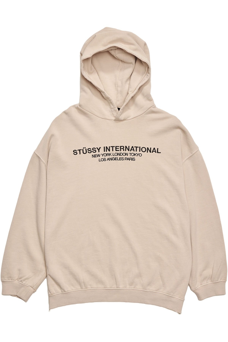 Orange Women\'s Stussy INT. Embroidered Hoodies | CA0000046