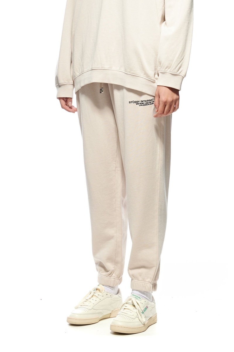 Orange Women's Stussy INT. Embroidered Track Pants | CA0000984